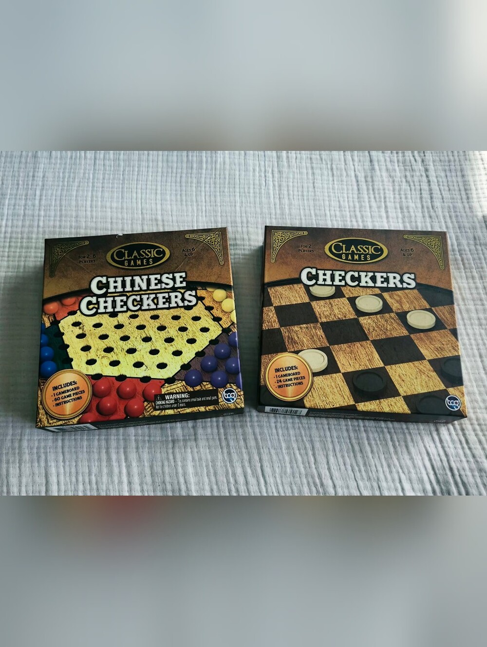 Classic Checkers & Chinese Checkers Board Game Set